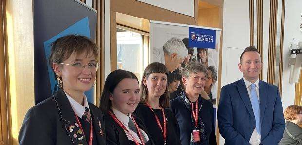 Pupils from Braes High School at the Scottish Parliament