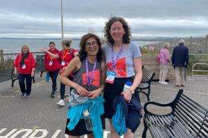 Joanne and Fatim at the kiltwalk